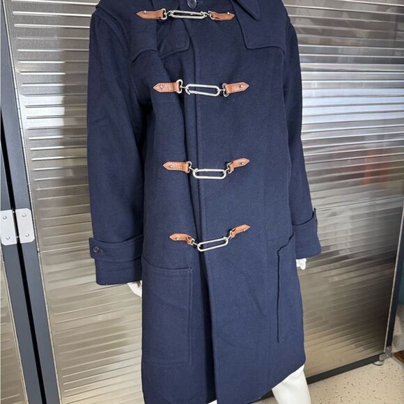 RALPH LAUREN Purple Label Fintona Wool Toggle Buckle Coat Size 4 - Picture 2 of 10
